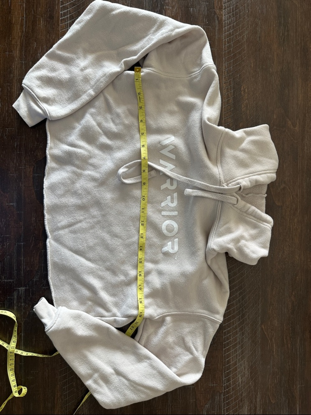 Warrior Cream Cropped Hoodie